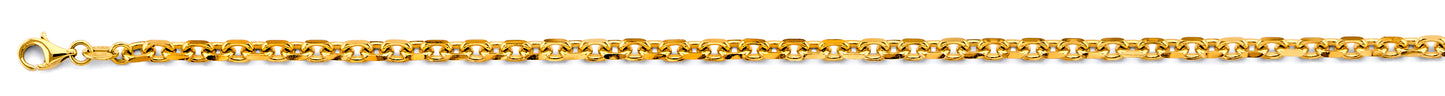 14K Solid Gold Fancy Chain – 2.9mm Real Gold Necklace & Bracelet