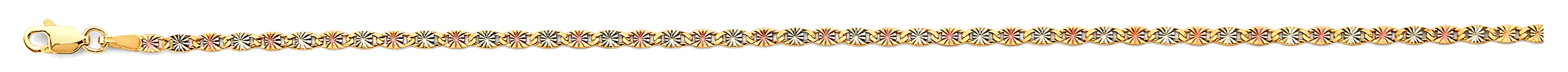 14K Yellow Gold Assorted Valentinos & Mariners 2.3mm Chain - CH-0671