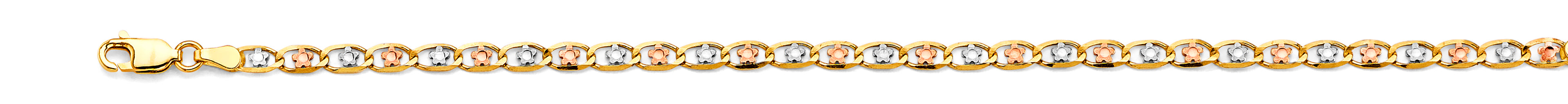 14K Yellow Gold Assorted Valentinos & Mariners 3.2mm Chain - CH-0674