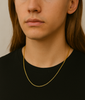 14K Solid Gold Rope Chain Necklace – 1.5mm Super Light