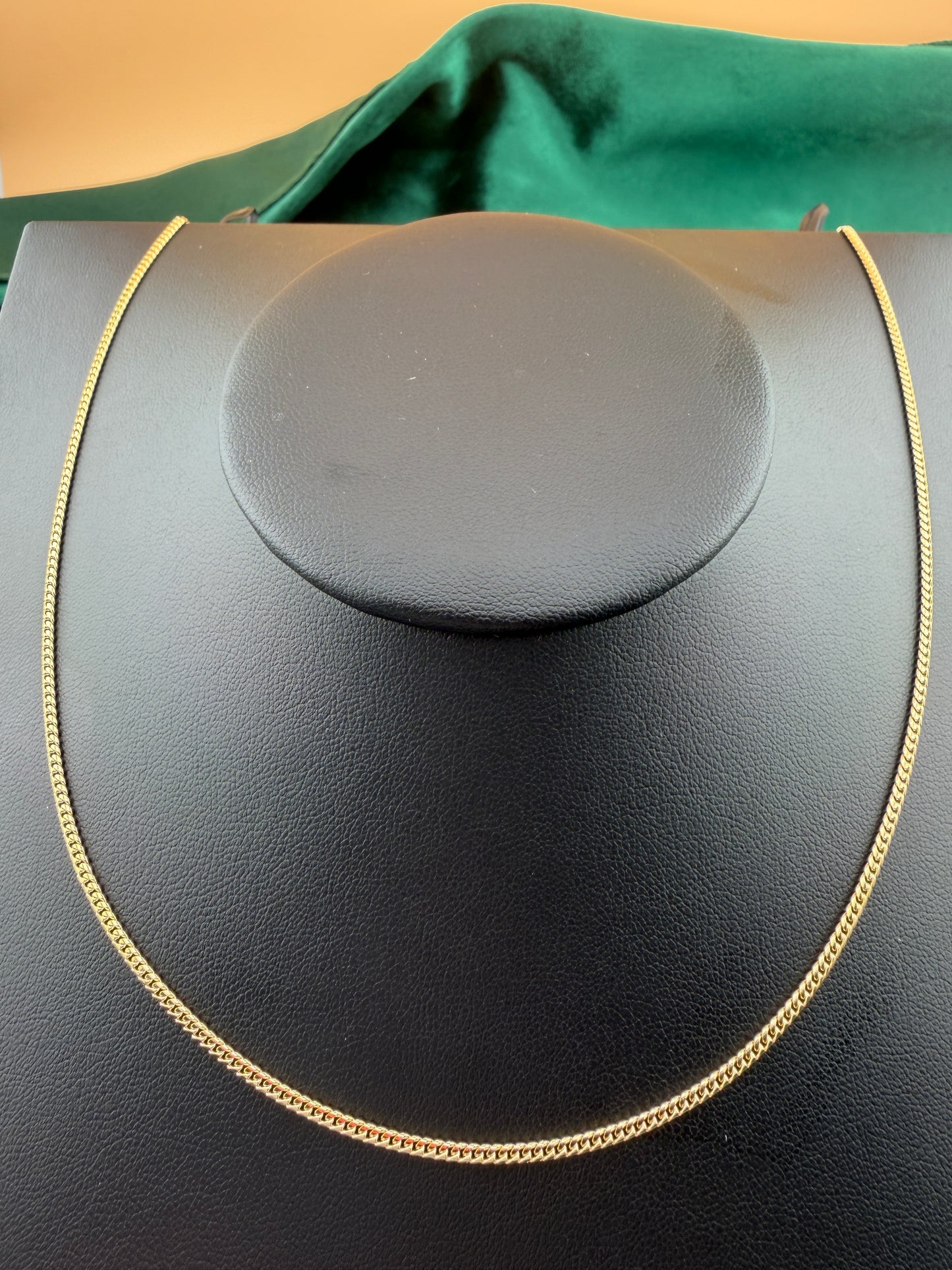 14K Yellow Gold 2.2mm Solid Miami Cuban Chain