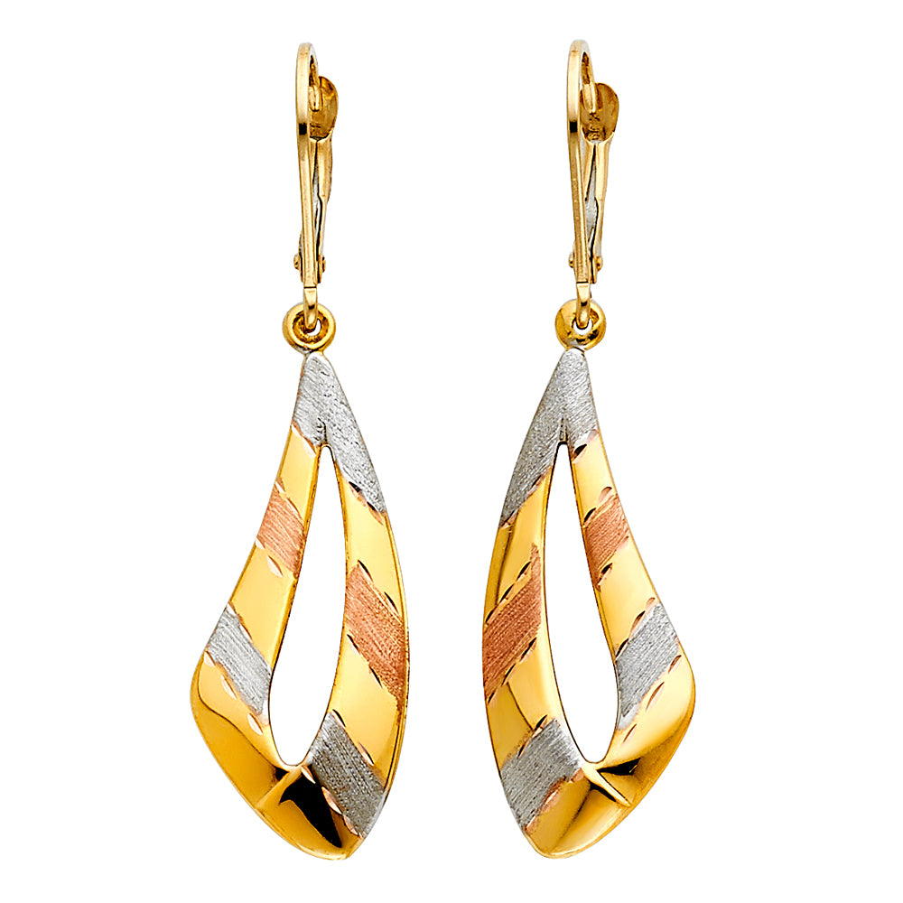 14K Yellow Gold Hanging Earring - ER20