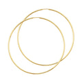 14K Solid Gold Endless Hoop Earrings – Polished Round Tube Hoops in 15mm to 55mm