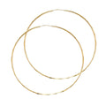 14K Yellow Gold Basic & Fancy Hoop Earring 1.5mm - ER179