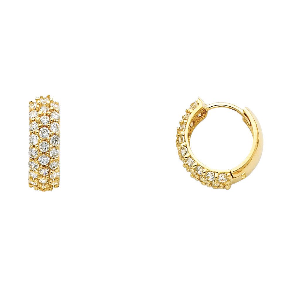 14K Yellow Gold Huggies Earring - ER272