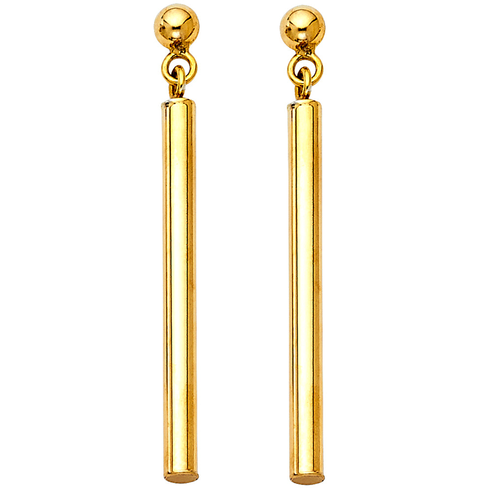 14K Yellow Gold Hanging Earring - ER767