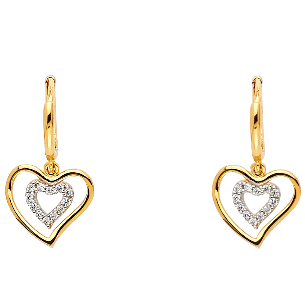 14K Yellow Gold Hanging Earring - ER782