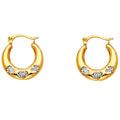 14K Yellow Gold Teardrop & Chandelier Earring - ER811