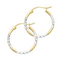 14K Yellow Gold Basic & Fancy Hoop Earring - ER965