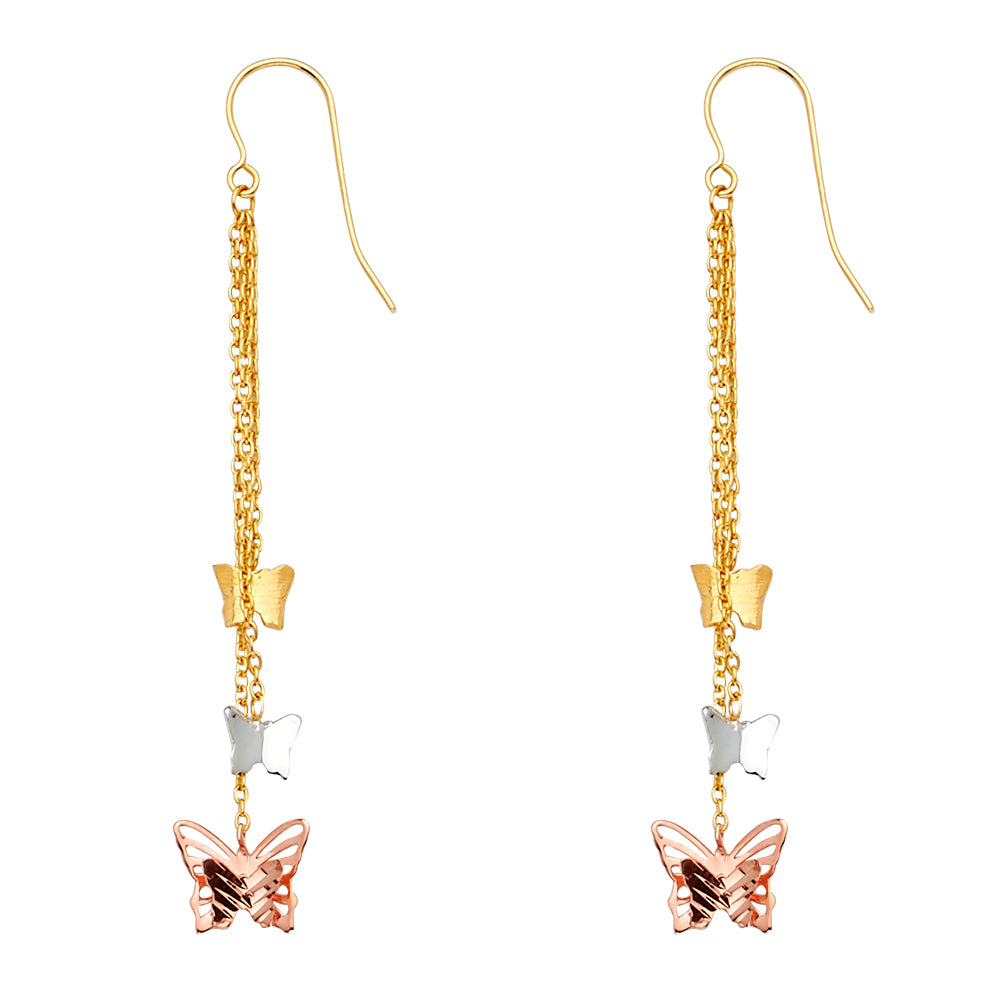 14K Yellow Gold Hanging Earring - ER1569