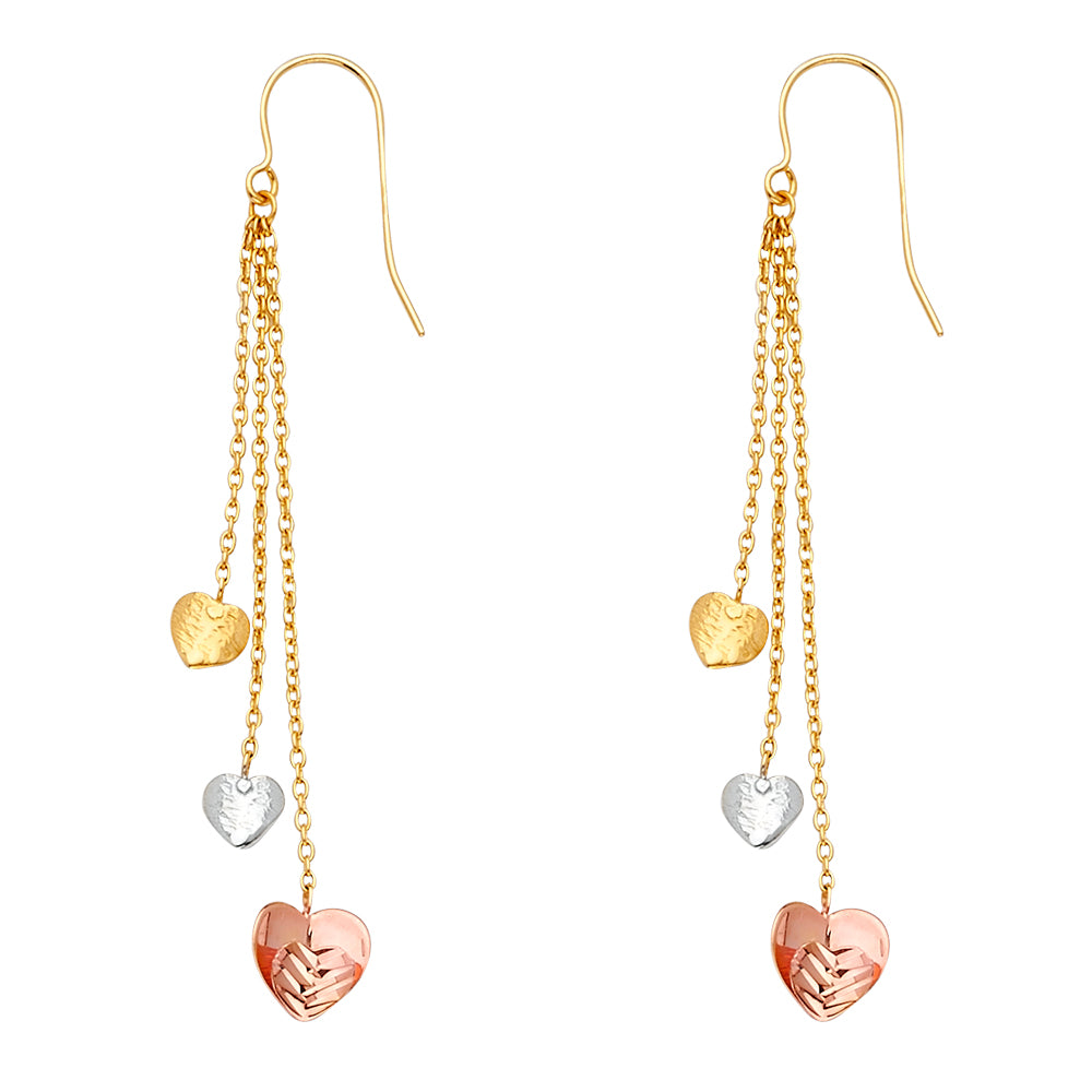 14K Yellow Gold Hanging Earring - ER1572
