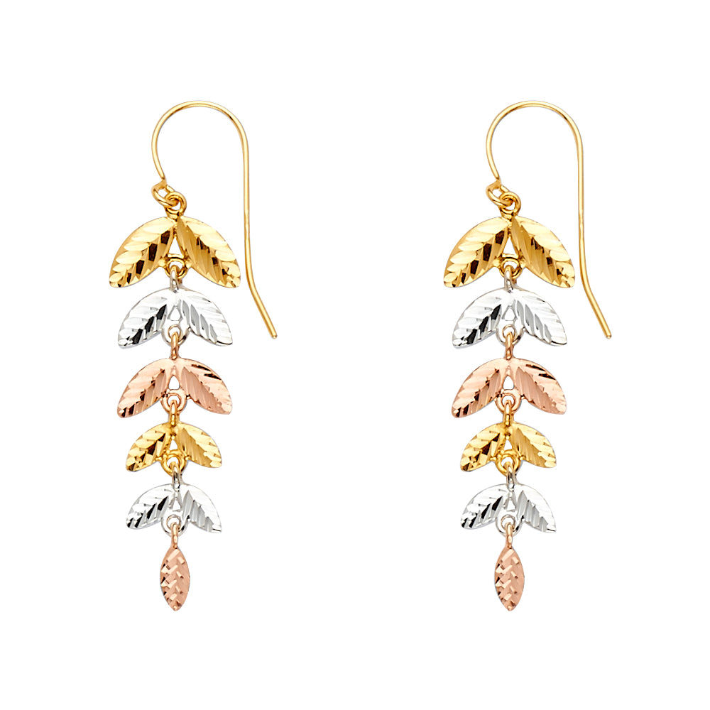 14K Yellow Gold Hanging Earring - ER1576