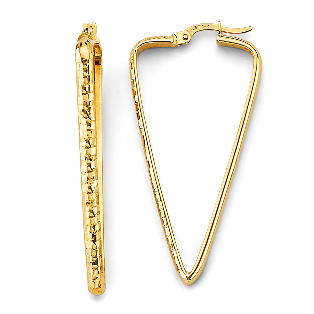 14K Yellow Gold Ball, 3 Color & Fancy Earring - ER1824