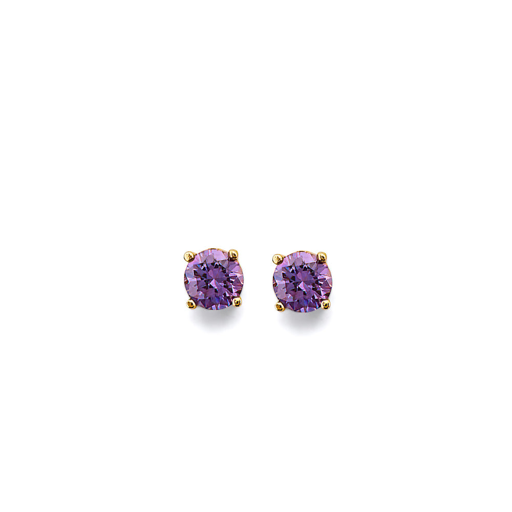14K Yellow Gold Monthly & Zodiac Jewelry - ER1965 - Image 2