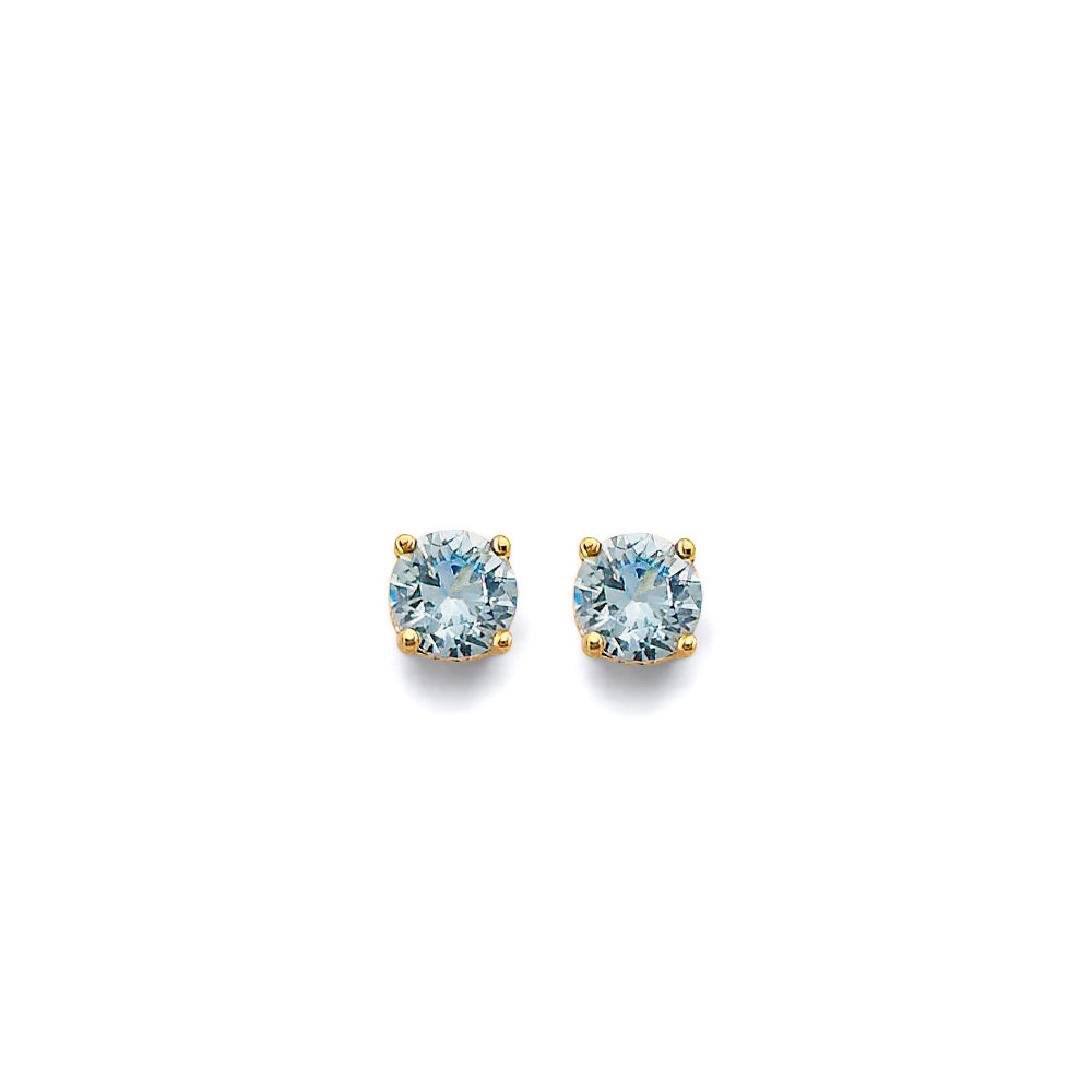 14K Yellow Gold Monthly & Zodiac Jewelry - ER1965 - Image 3