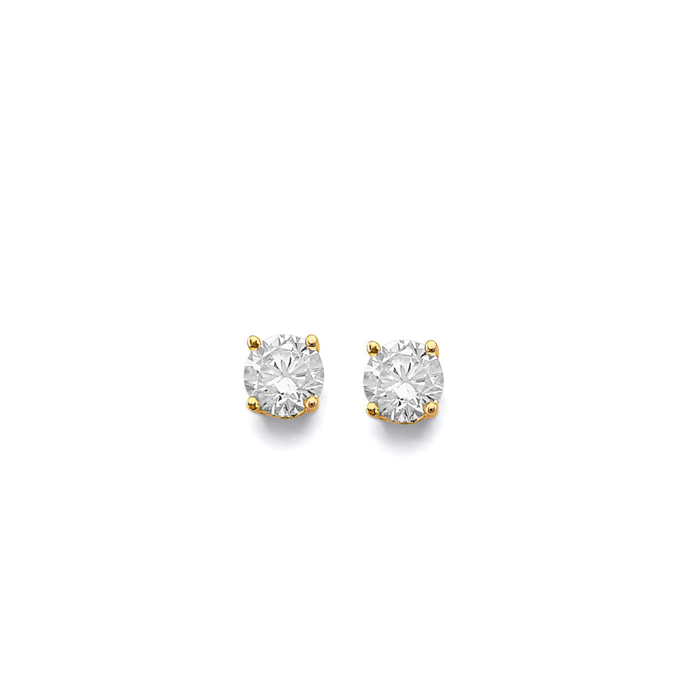 14K Yellow Gold Monthly & Zodiac Jewelry - ER1965 - Image 4