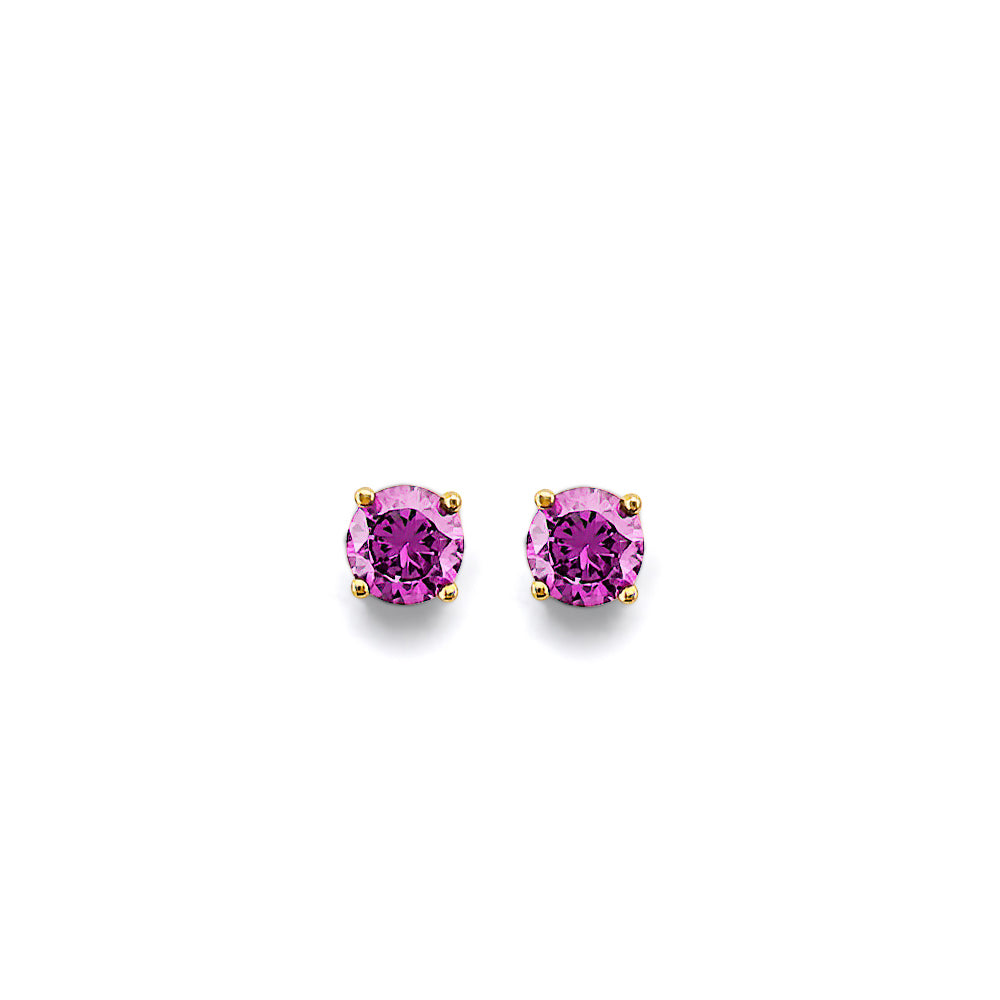 14K Yellow Gold Monthly & Zodiac Jewelry - ER1965 - Image 6