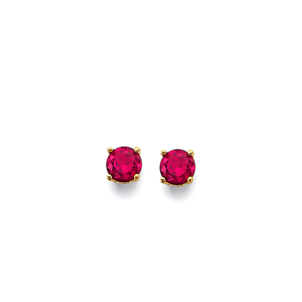 14K Yellow Gold Monthly & Zodiac Jewelry - ER1965 - Image 7