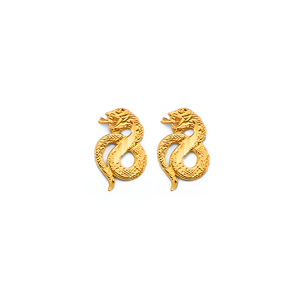 14K Yellow Gold Post Earring with Push Back - ER2092
