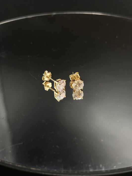14K Gold Basket Stud Earrings – 5mm