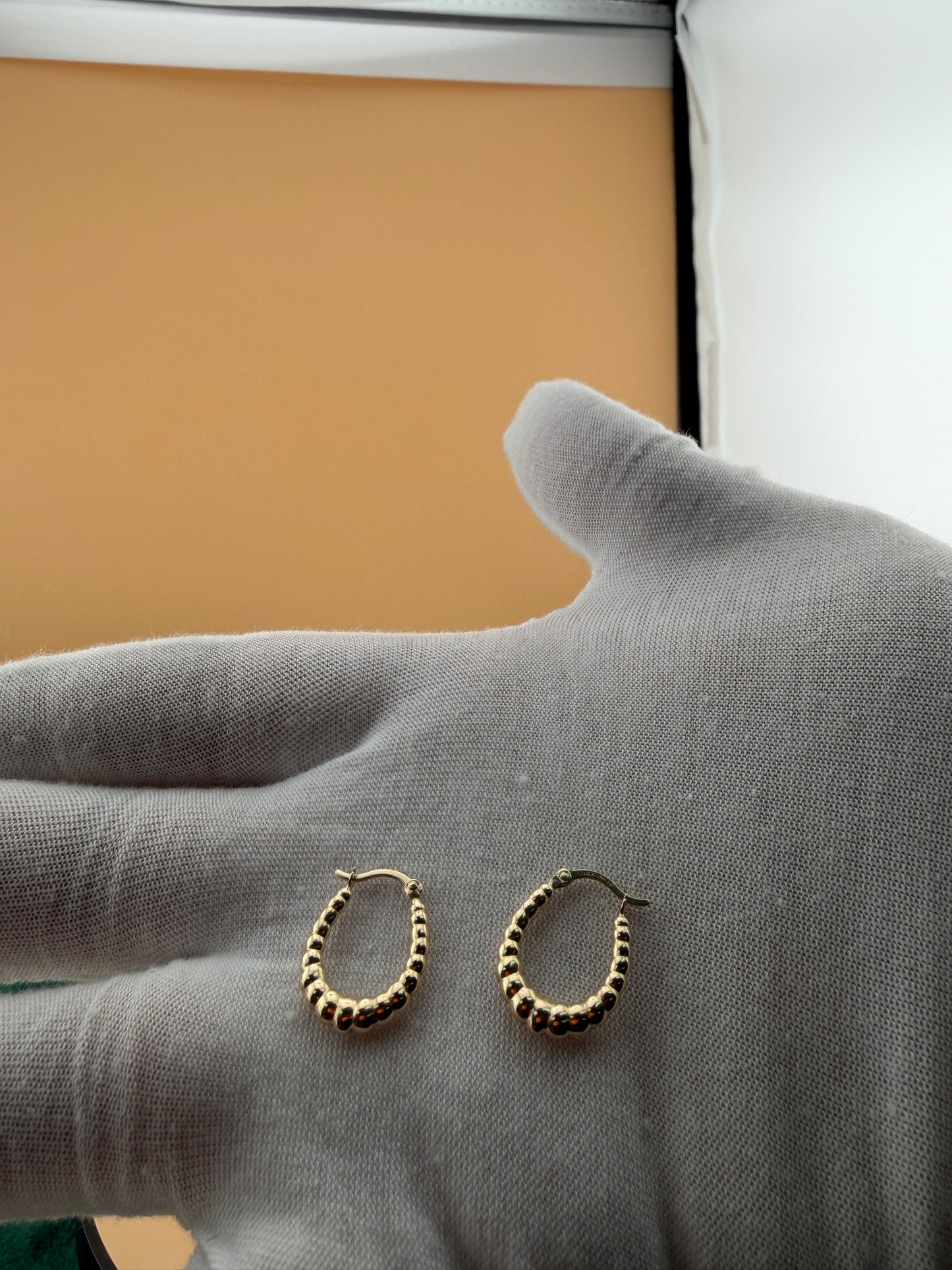 Fancy Hoop Earring With Beaded Detail