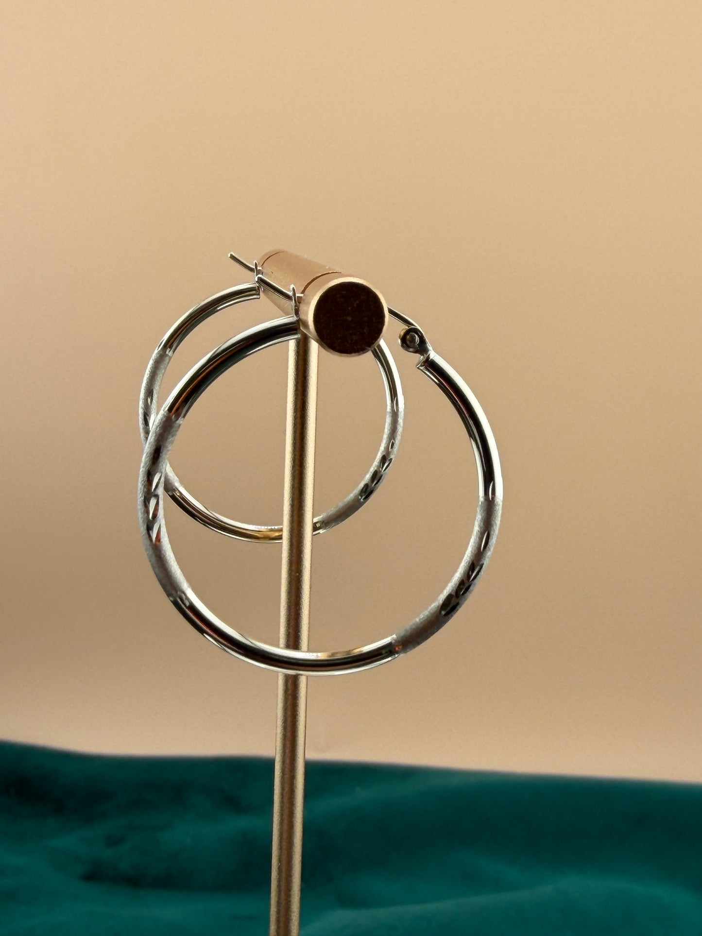 Textured Gold Hoop Earrings