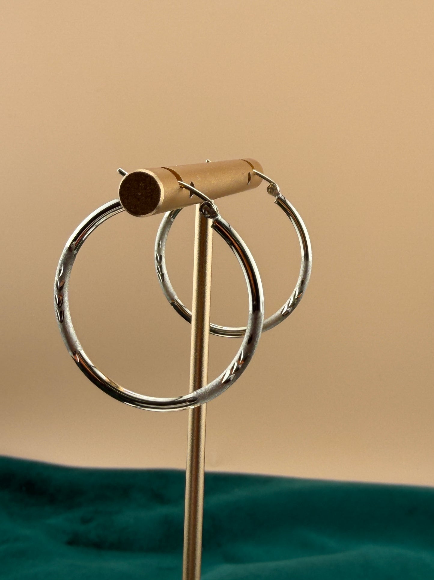 Textured Gold Hoop Earrings