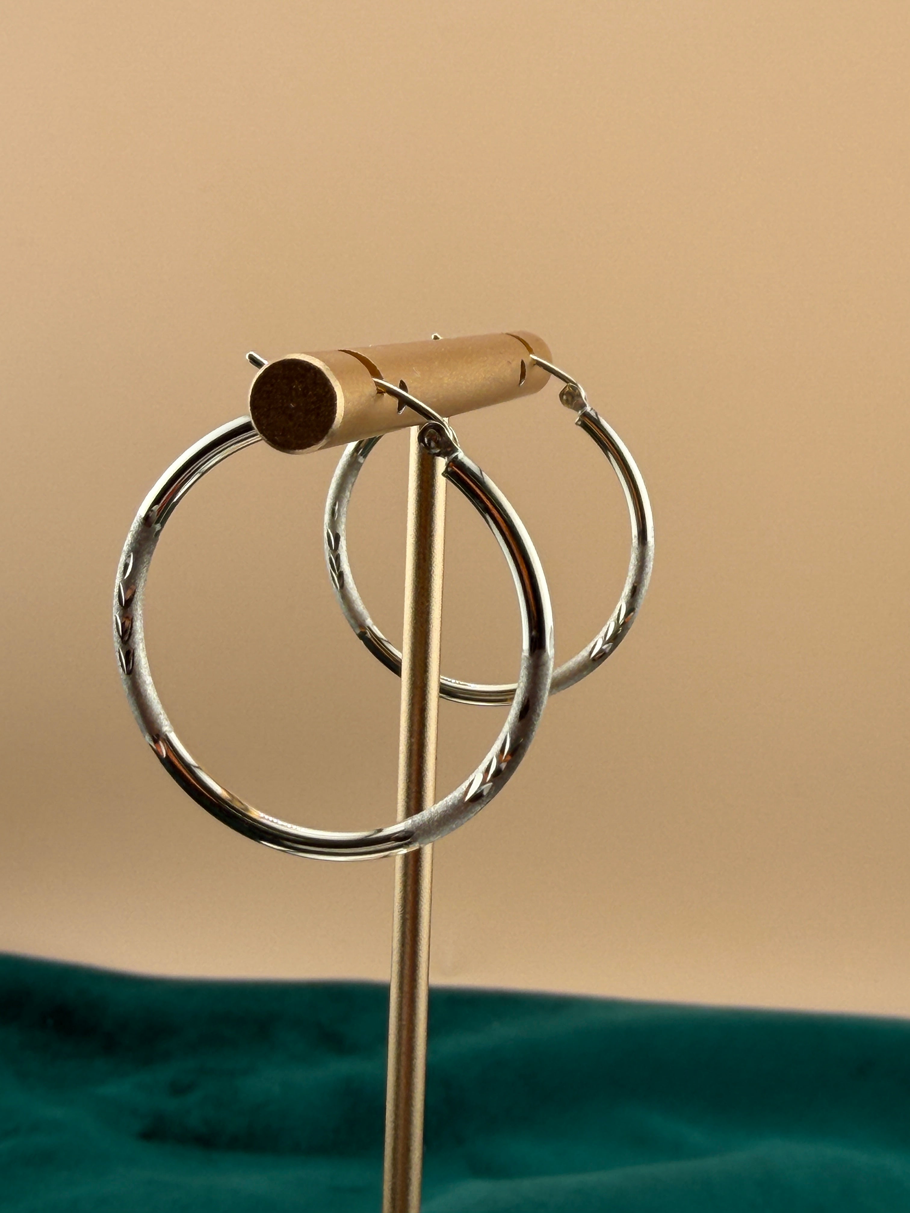 Textured Gold Hoop Earrings