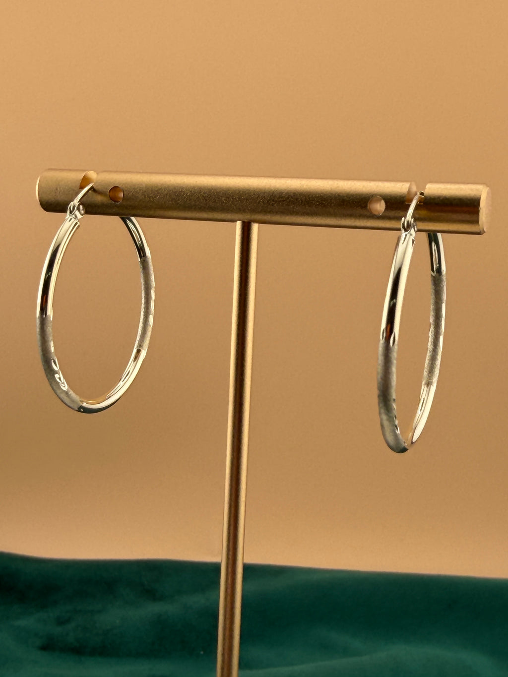 Textured Gold Hoop Earrings