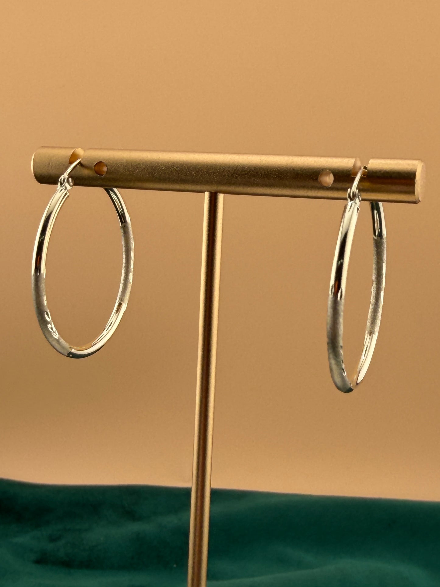 Textured Gold Hoop Earrings