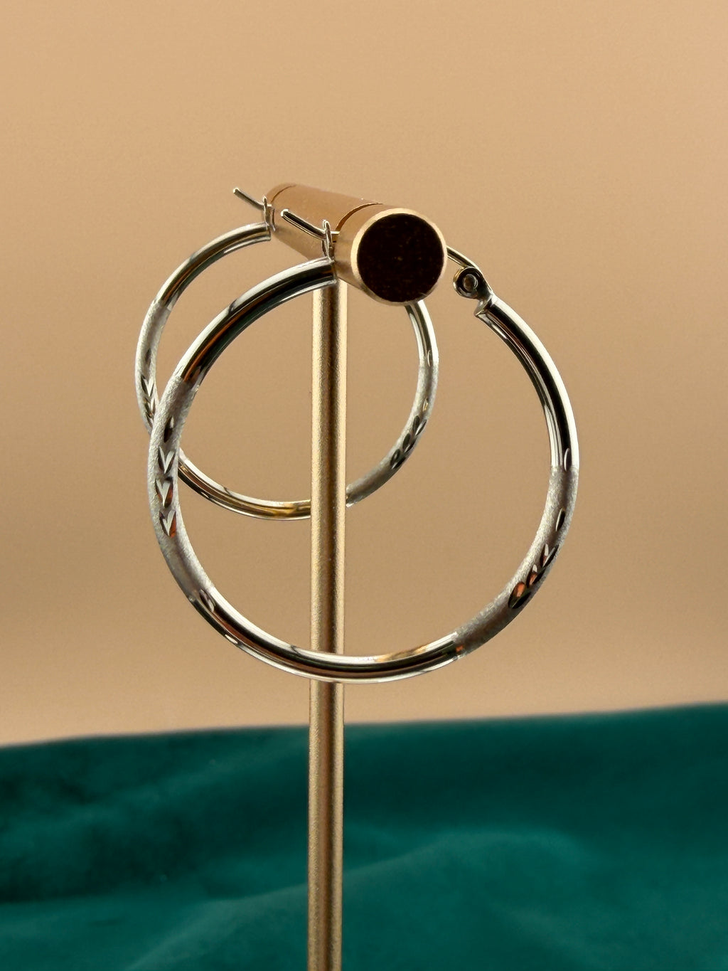 Textured Gold Hoop Earrings