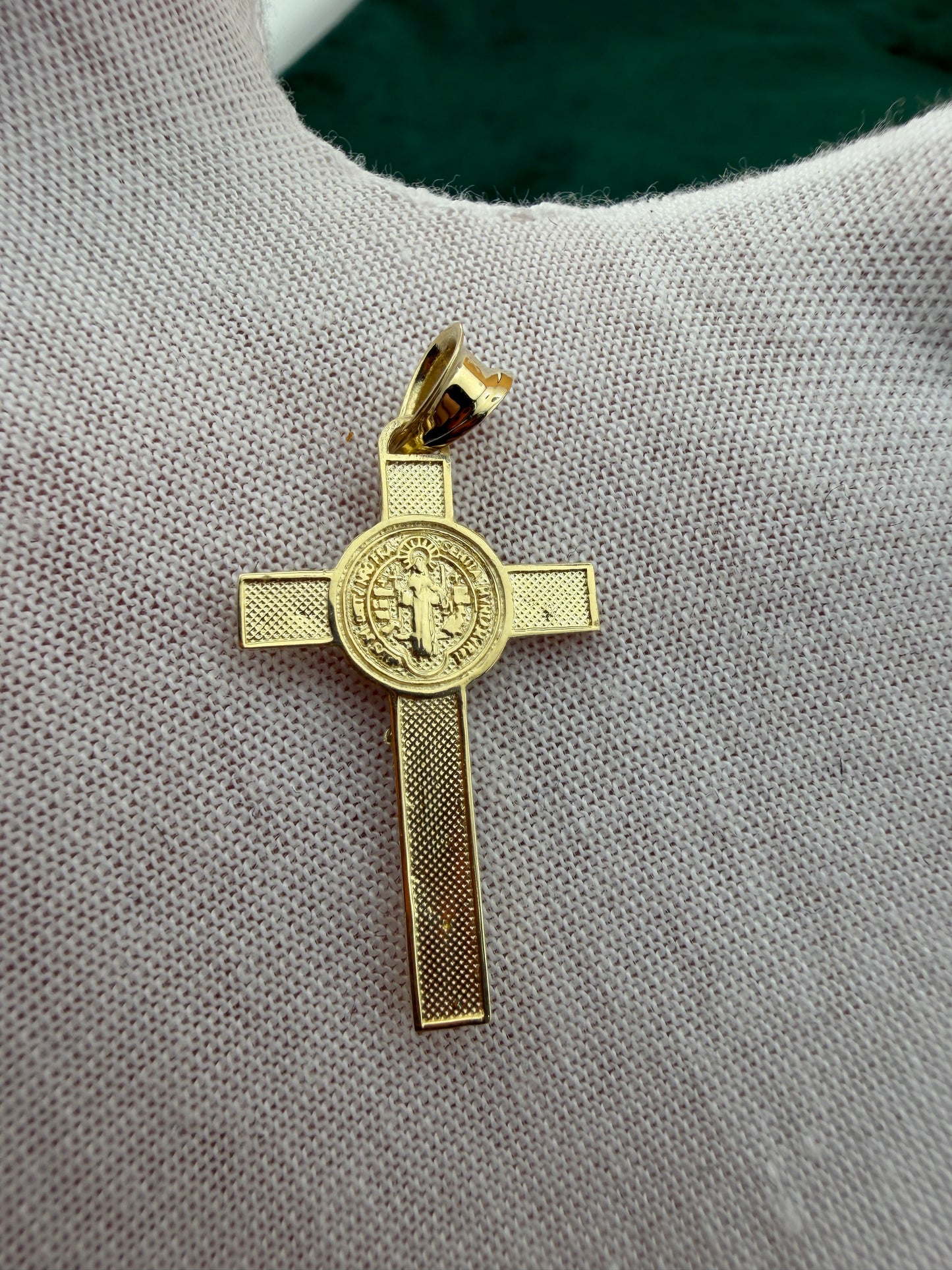 Two-Tone Cross Religious Pendant
