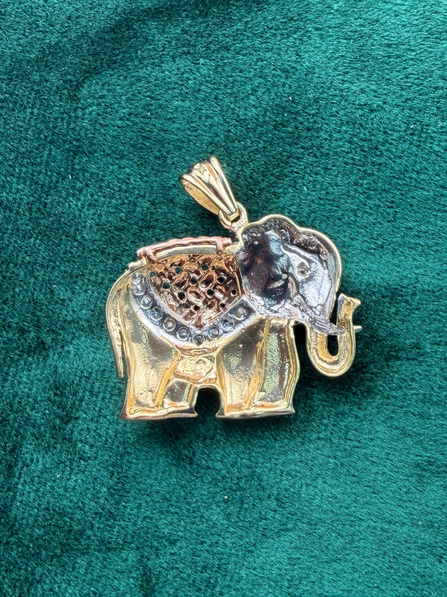 Tri-Color Elephant Pendant