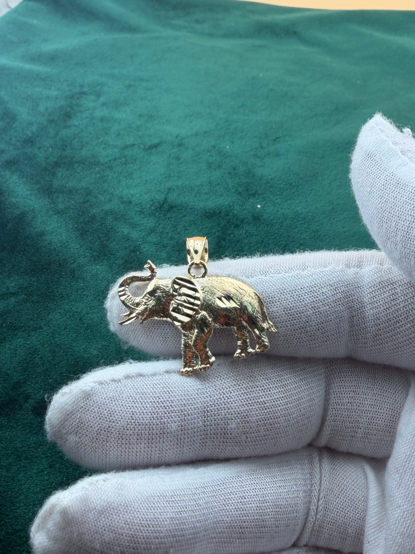 Gold Elephant Pendant