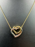 Tri-Color Heart Necklace