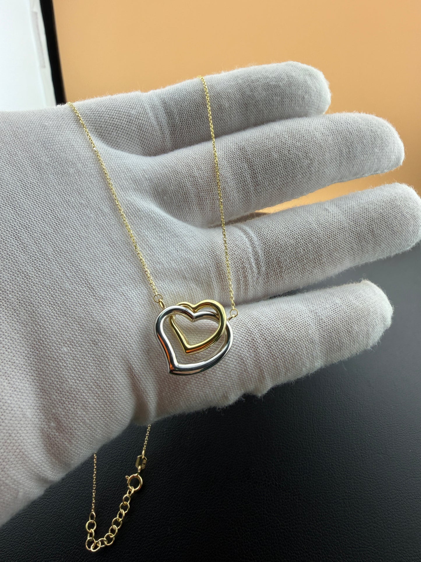 Tri-Color Heart Necklace