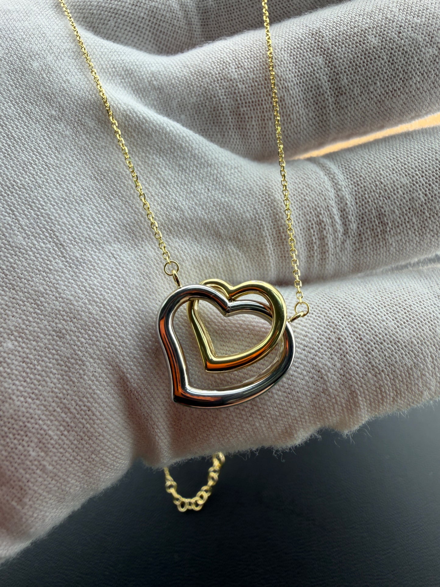 Tri-Color Heart Necklace