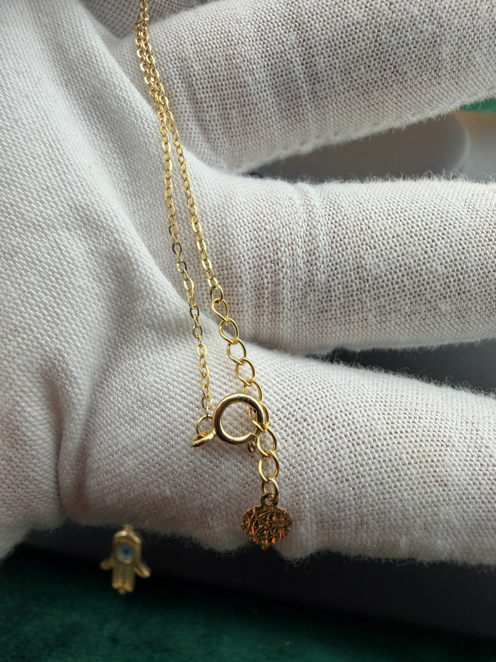 Hamsa Necklace with CZ
