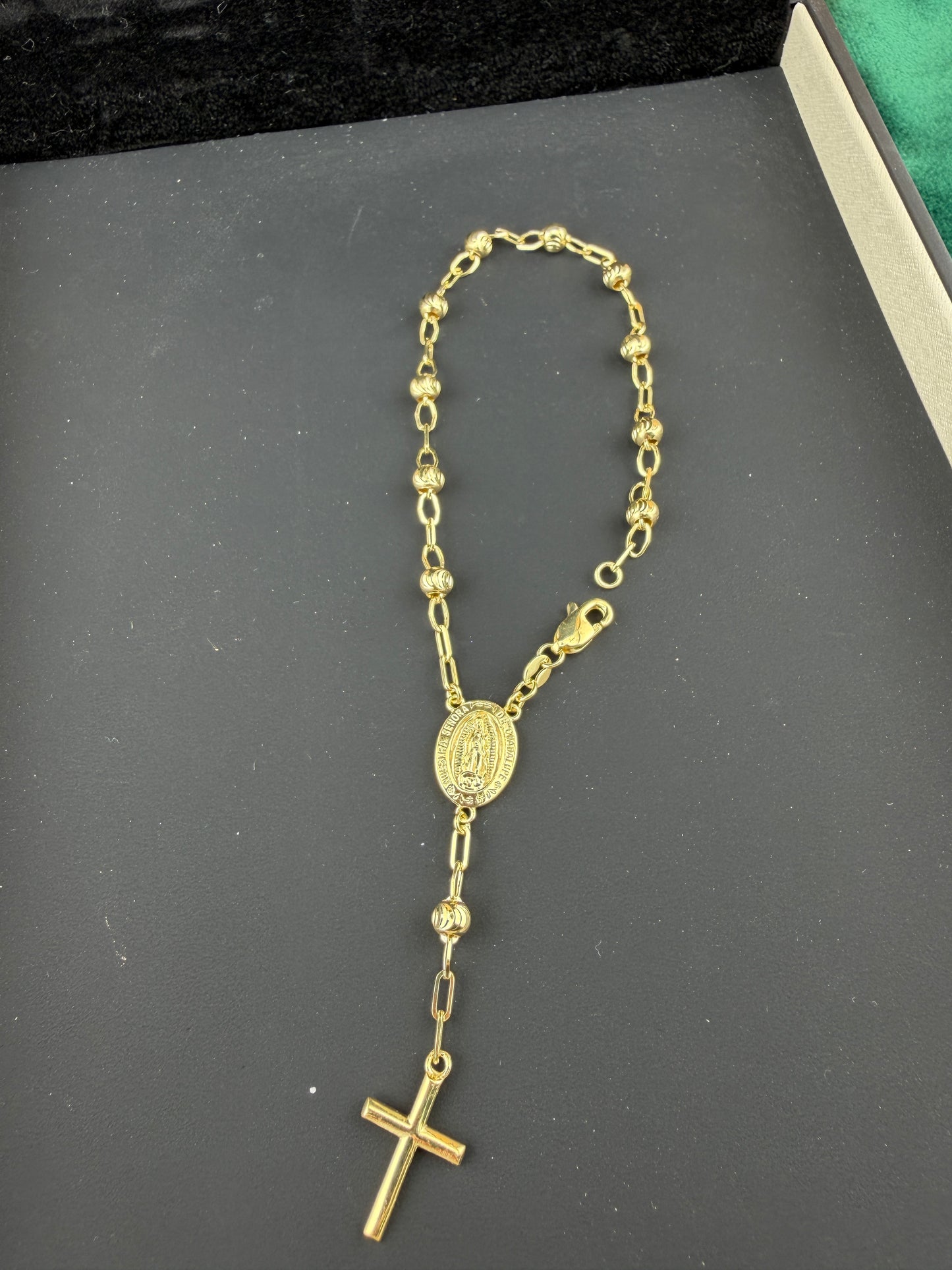 Rosary Cross Bracelet