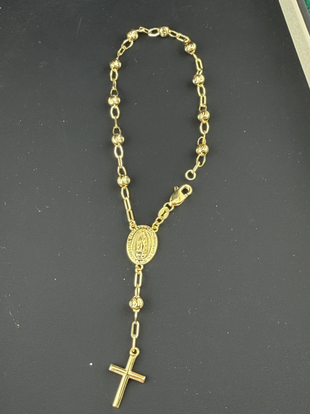 Rosary Cross Bracelet