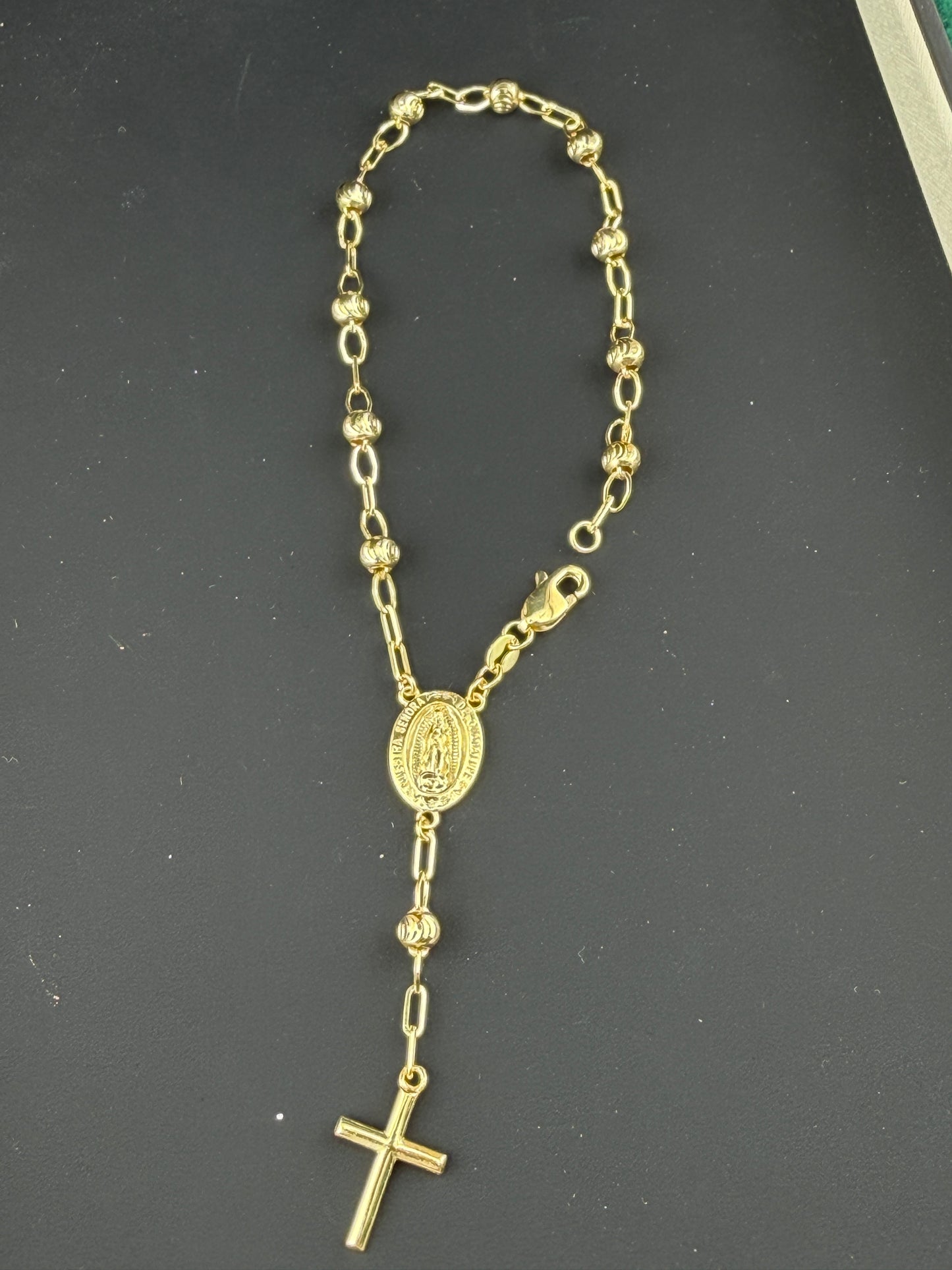 Rosary Cross Bracelet