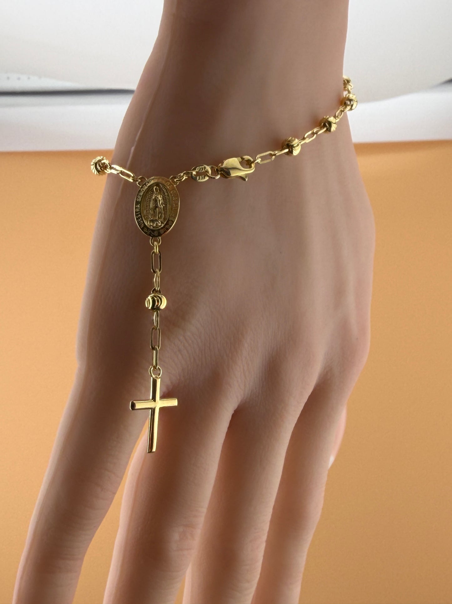 Rosary Cross Bracelet