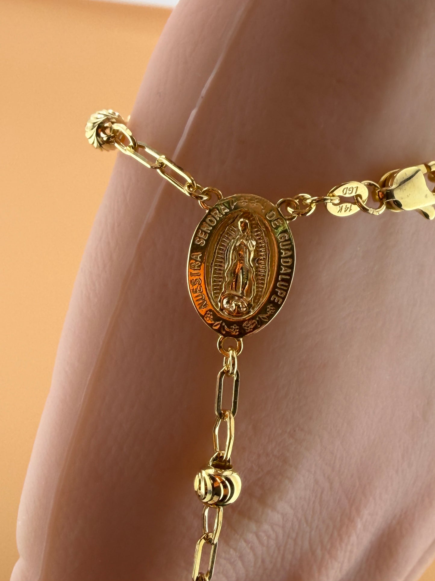 Rosary Cross Bracelet