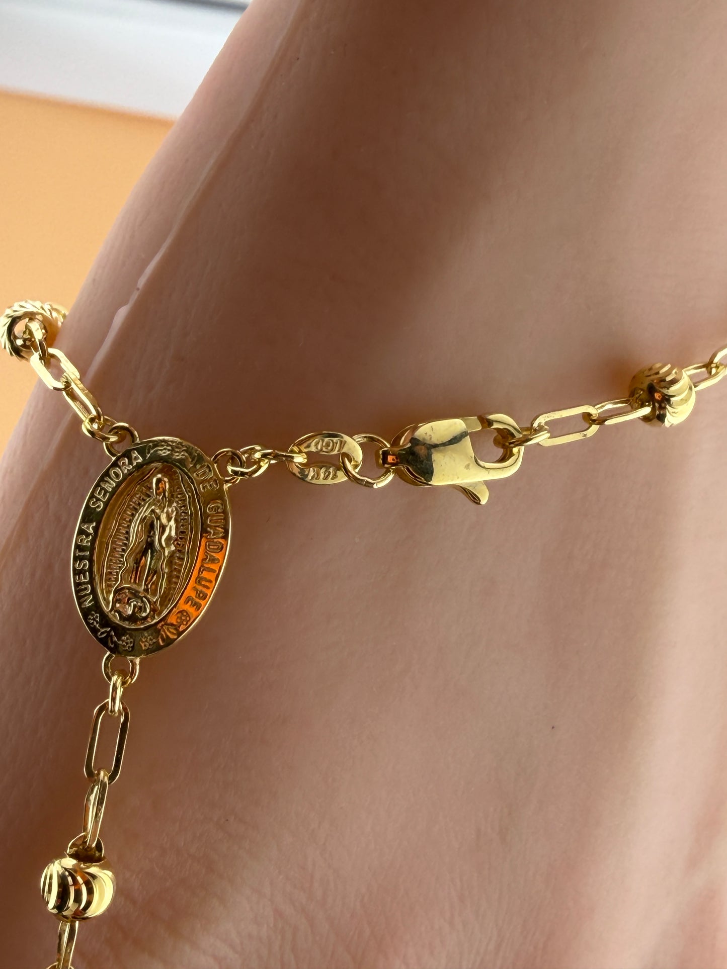 Rosary Cross Bracelet