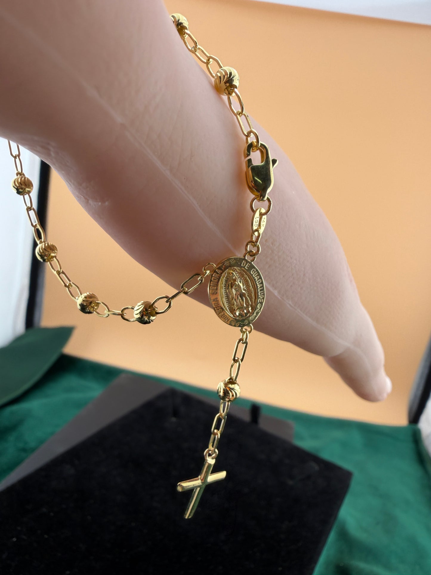 Rosary Cross Bracelet