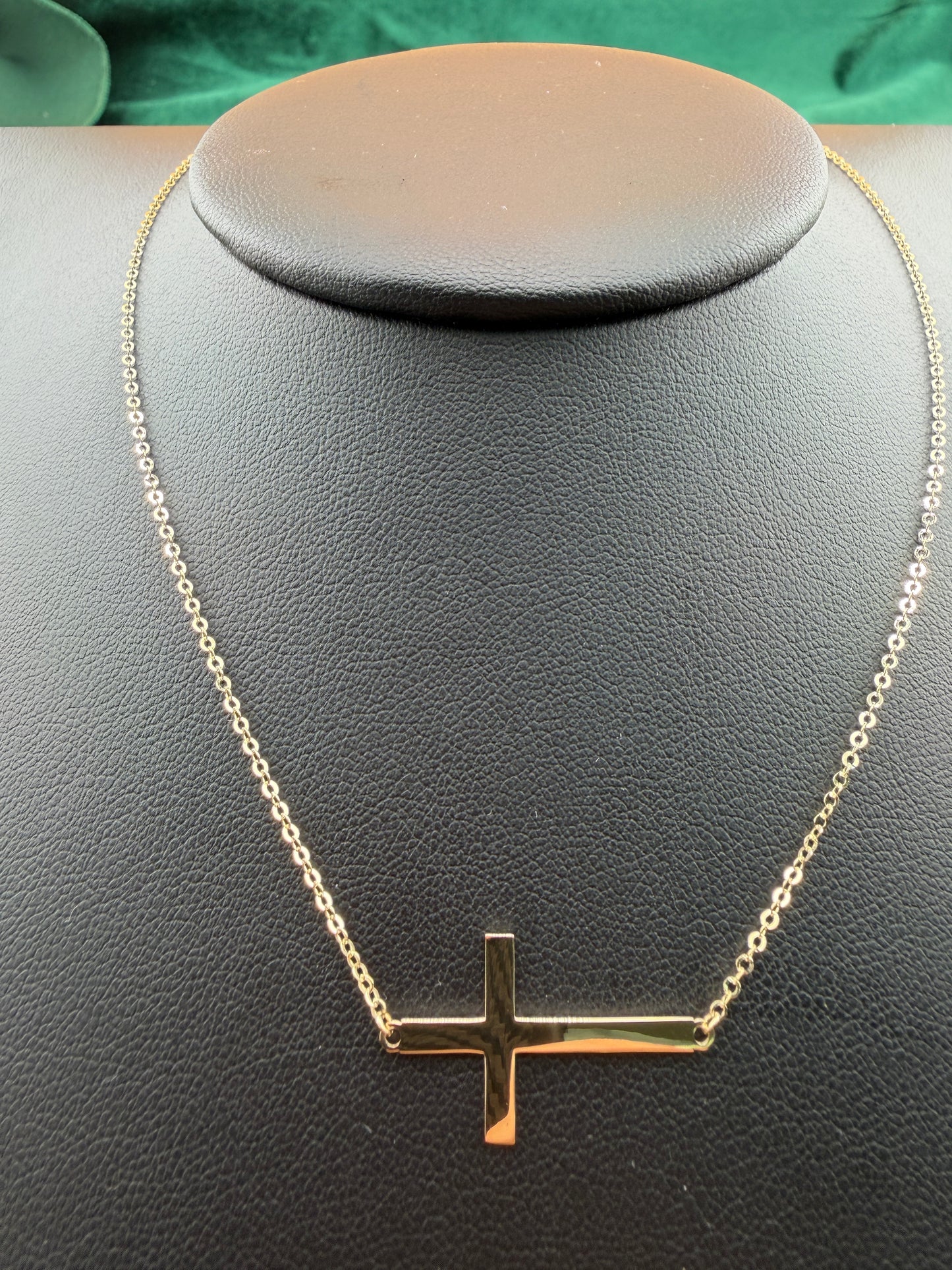 Sideways Cross Necklace