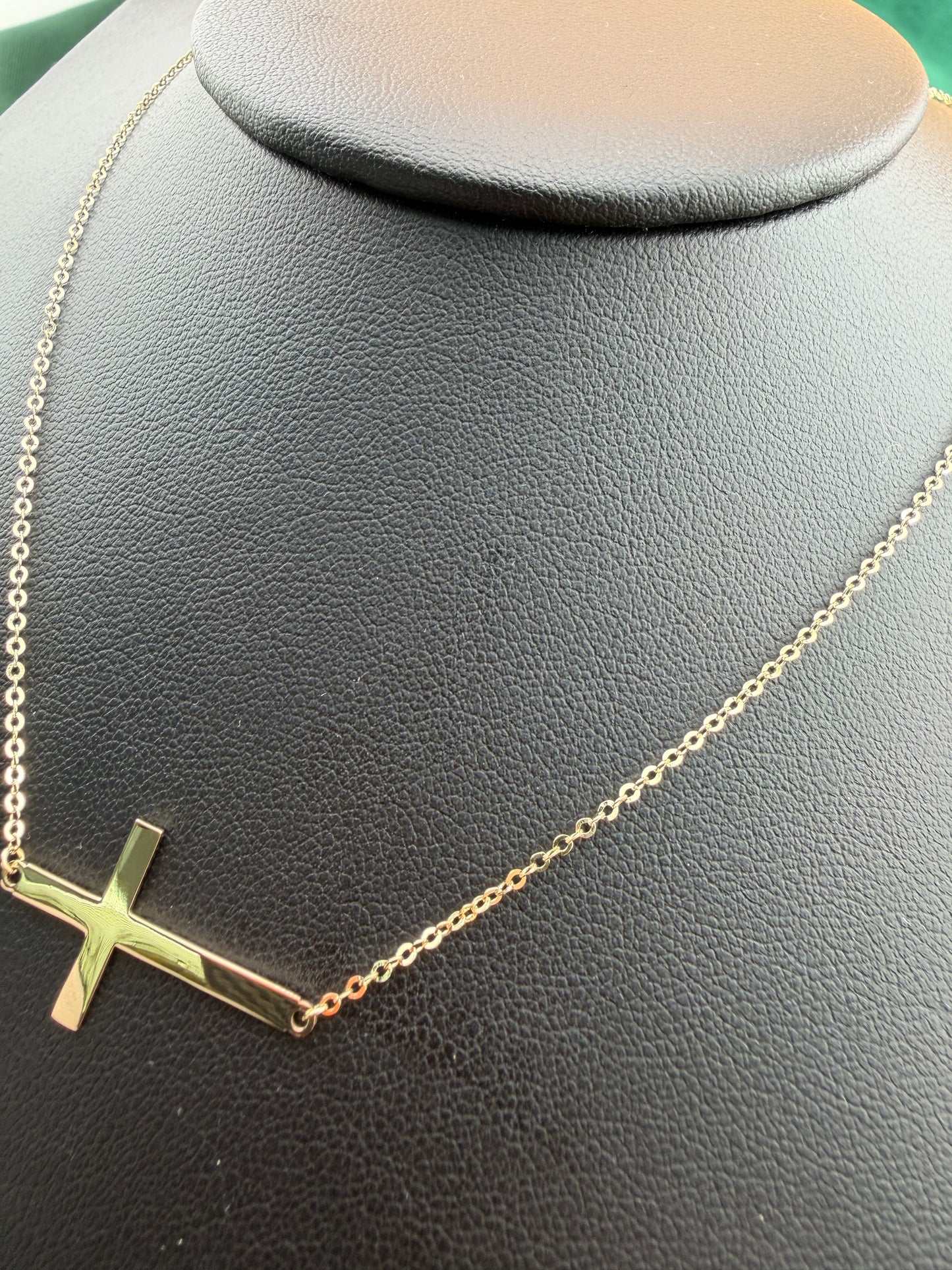 Sideways Cross Necklace