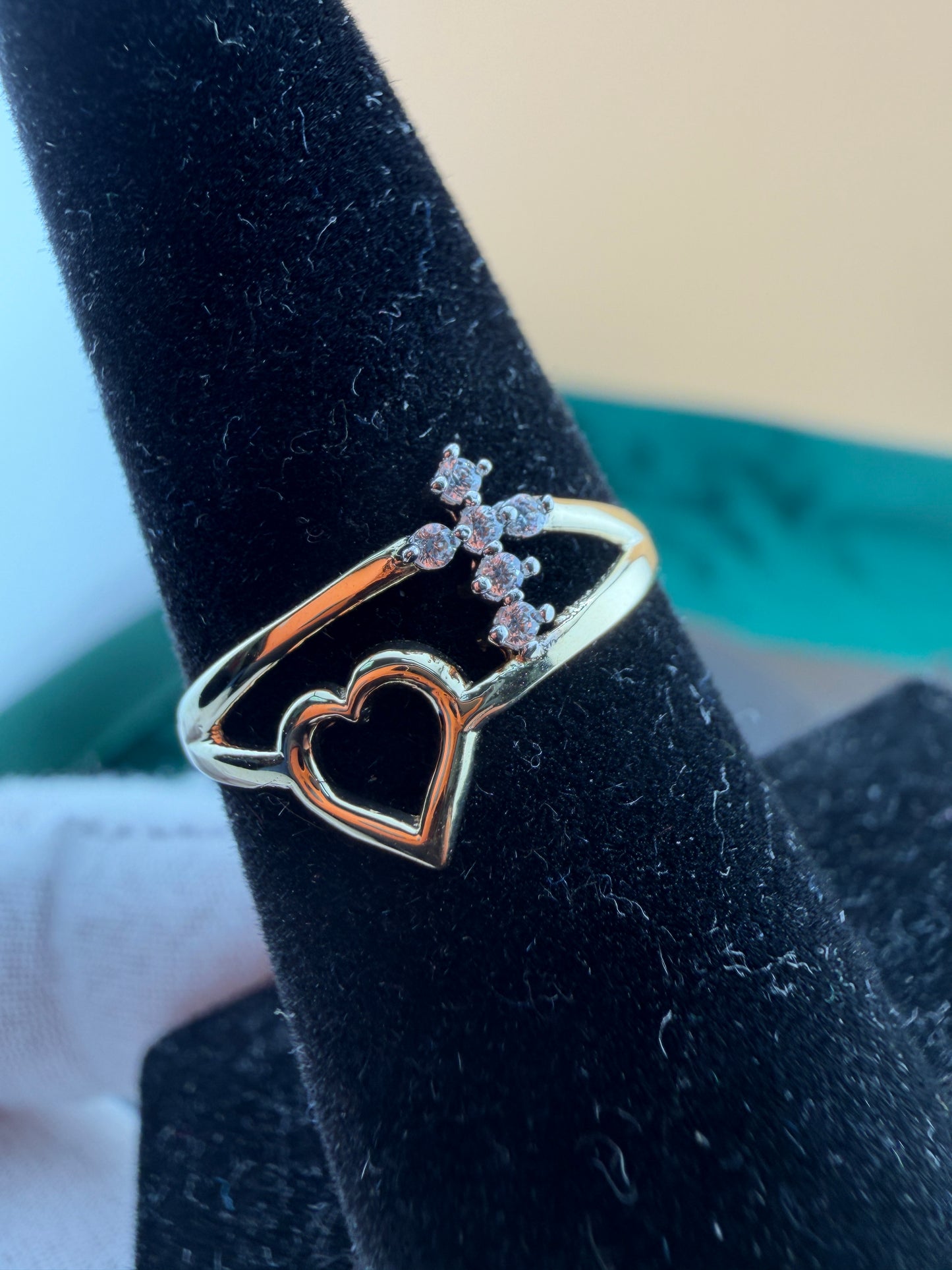 Cross Heart Ring