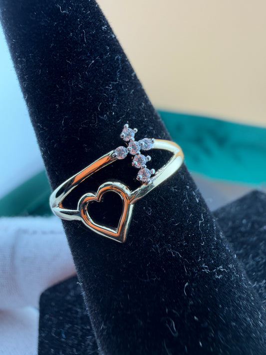Cross Heart Ring