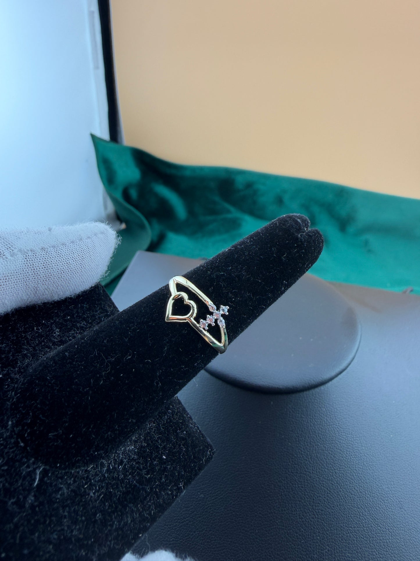 Cross Heart Ring